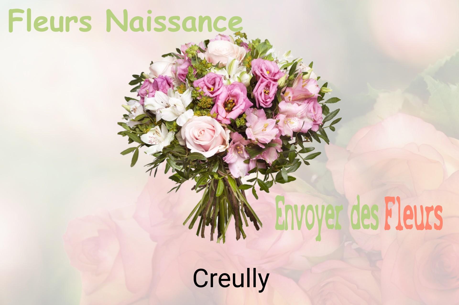 Bouquet de fleurs de naissance livré à Creully