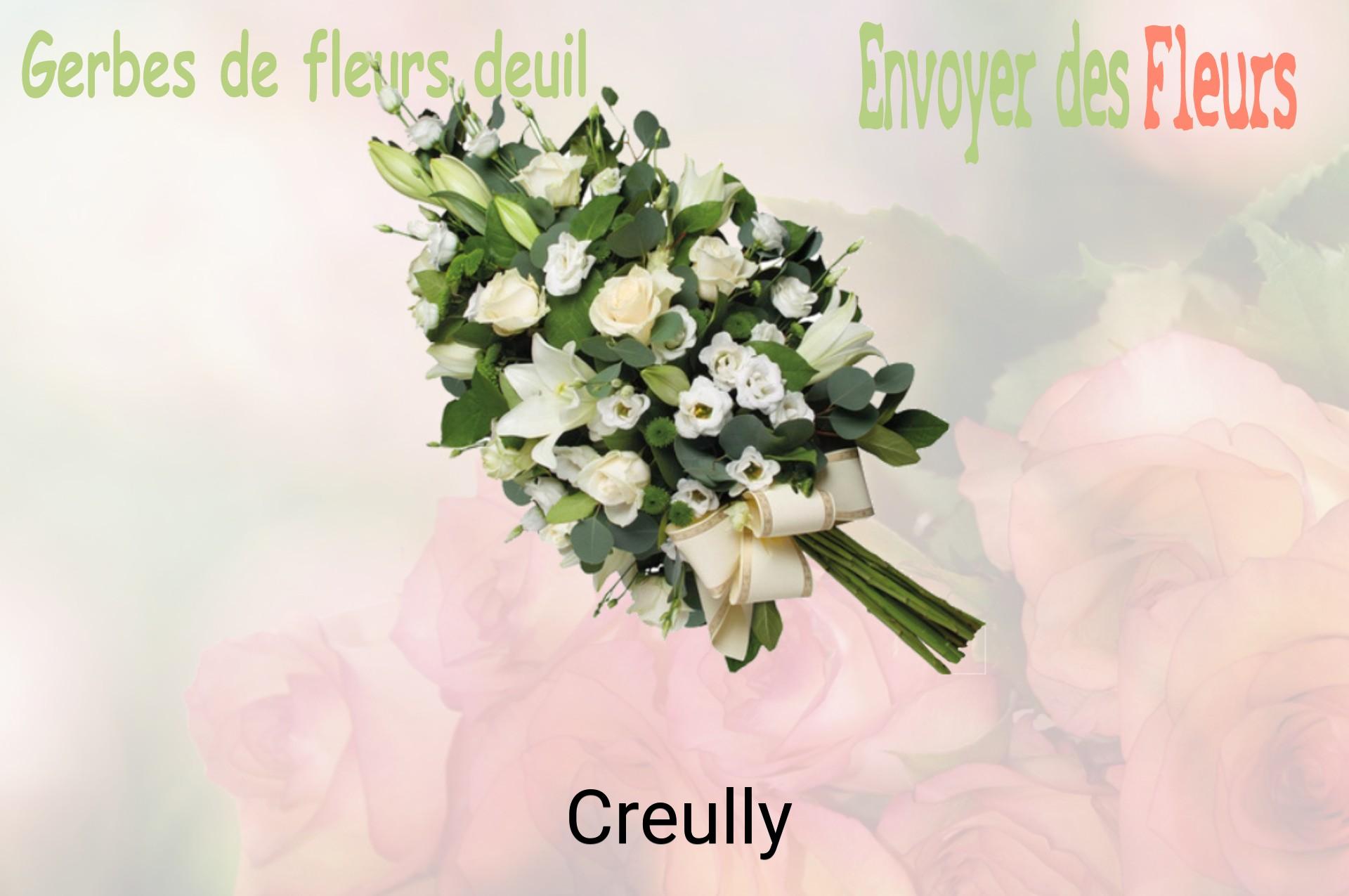 Gerbe de fleurs de deuil livrée à Creully